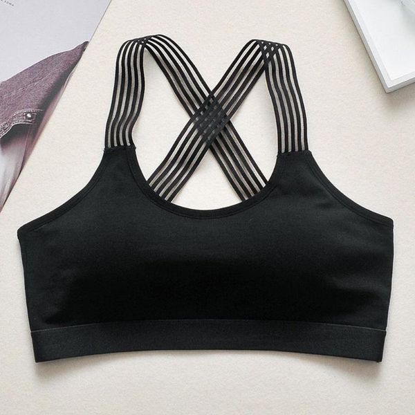 

back padded sports bras shockproof breathable running sport cross bra women fitness straps vest sportswear a7k1, White;black