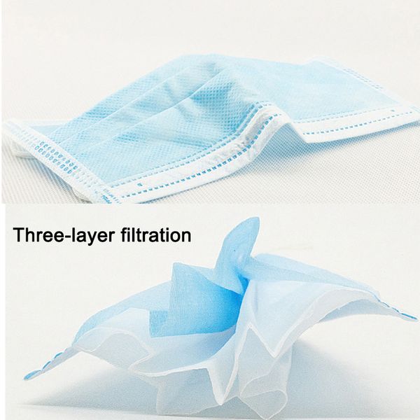 

10/50/100pcs disposable anti-dust mouth-mask solid anti-virus anti-pollution face masks personal protect health care