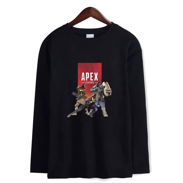

20 style 2019 new arrived men's t-shirts 3d apex legends long sleeve o-neck casual tee male print plus size xxs-4xl, White;black