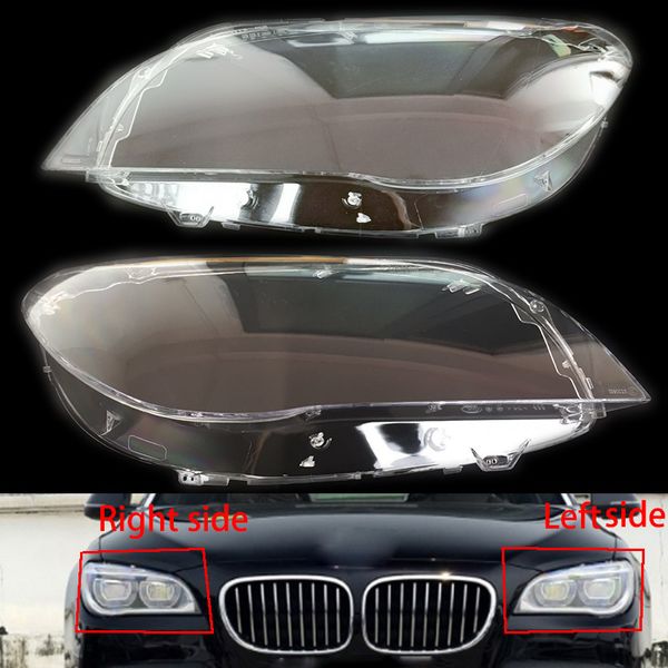 

car front headlight glass headlamps transparent lampshades lamp shell masks headlights cover lens for 7 series 09-15 f02 f01