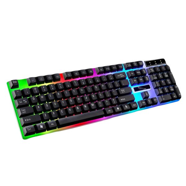 

rgb mechanical gaming keyboard wired usb rainbow led backlit 104 keys for windows pc games led backlit