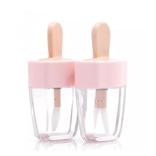 

wholesale-diy make up tool empty lip gloss tube cosmetic ice cream transparent lip balm refillable bottle containers cream jars