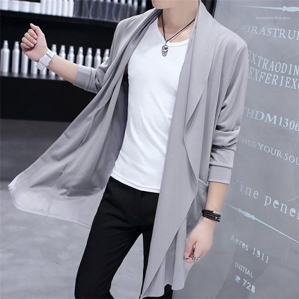 

пальто весна-лето отворот шея мужчины вскользь верхняя одежда пальто double breasted с капюшоном плащи тонкого mens trench, Tan;black