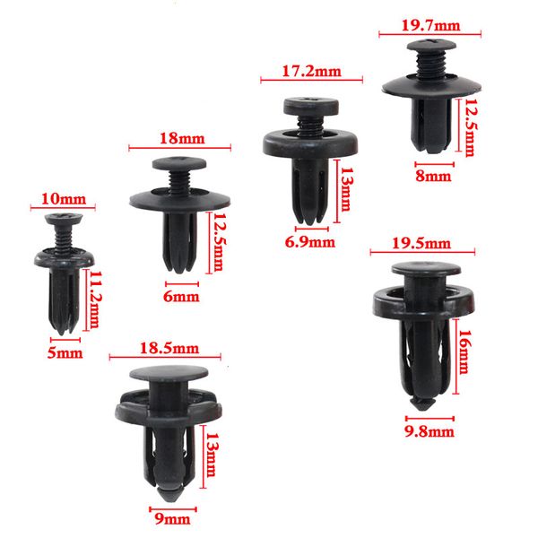 

20pcs 5mm 6mm 7mm 8mm 9mm 10mm car bumper plastic rivets trim fastener auto door trim panel grills side clips for