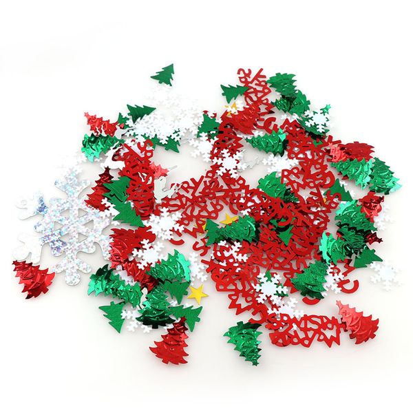 

1 pack christmas table confetti christmas design confetti pentagram elk snowflake santa pine for party decoration as s
