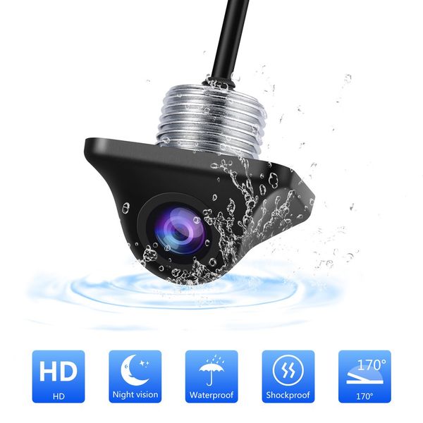 

universal black lightweight easy install rear view camera glass lens auto reverse backup camera dvd parking monitor for car