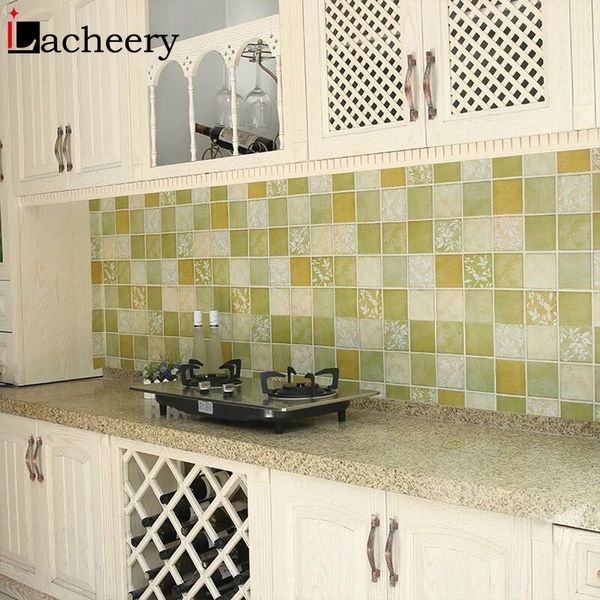 Modern Kitchen Oil Proof Decorative Film Pvc Mosaic Tile Wallpaper Self Adhesive Contact Paper For Bathroom Decor Stickers Hd Wallpaper Background Hd