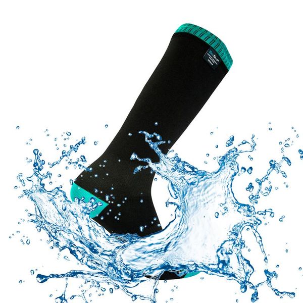 

waterproof breathable knee-length socks for hiking hunting skiing fishing seamless outdoor sports dexshell, Black