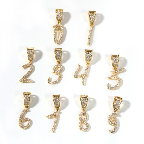 

цифровой алфавит подвеска хип-хоп ожерелье 0-9 цифровой ожерелье простого позолоченное мужское ожерелье новый горячее, Silver