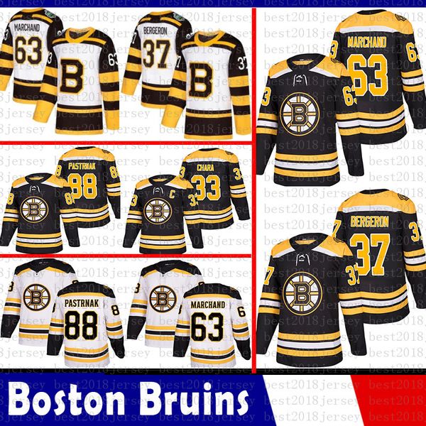

boston bruins 33 zdeno chara hockey jerseys 37 patrice bergeron 63 brad marchand 88 david pastrnak 4 bobby orr jersey 2018 2019 new, Black;red