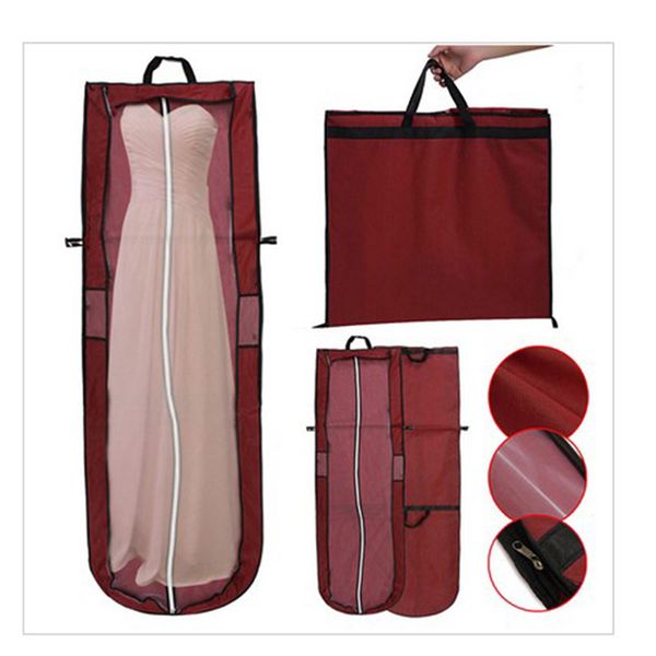 

wedding dress gown bags non-woven fabric foldable dust cover storage carry-on bag long garment cover bag for travel