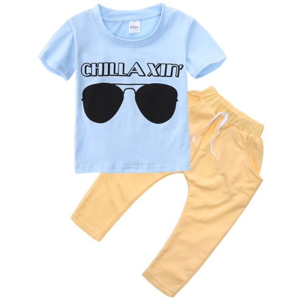 

baby boy set 0-5y toddler kids baby boy clothes t-shirt camo pants 2pcs outfits set clothes, White