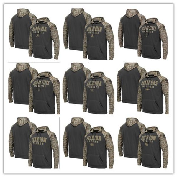 

ncaa alabama crimson tide florida gators mens fashion sweatshirt salute to service sideline therma performance college camo pullover hoodie, Blue;black