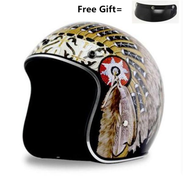 

double d пряжка урожай немецкий стиль мотоцикла шлем 3/4 open face helmet four seasons cruiser байкер мото очки маска