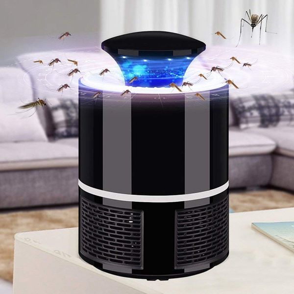 2020 Nuovo arrivo U SB Elettrico Mosquito Insect Killer/Bug Zapper con 360 gradi LED Trap Lamp per interni (nero)