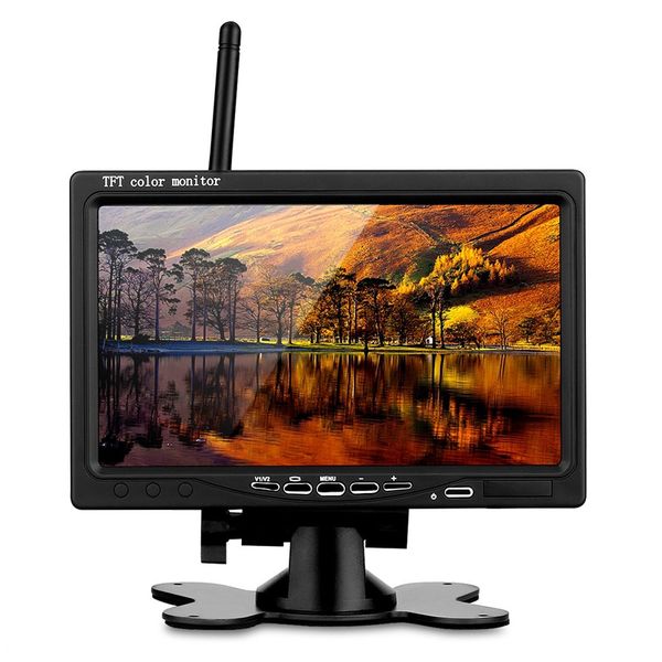 

hd wireless 7 inch monitor rear view back up reverse 4 cameras kit for truck van rv car