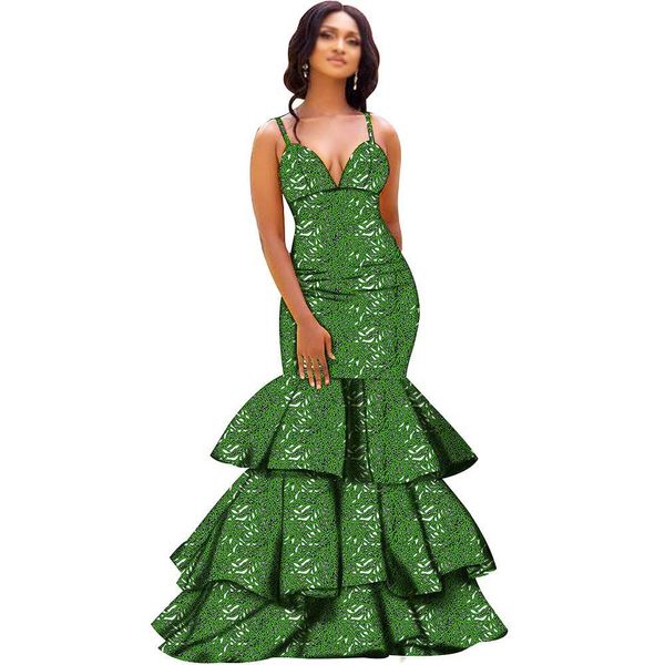 

африканские платья для женщин свадьбы традиционных культурной wear для девочек wax печати бального платья коктейль церковь наряд выпускного, Black;gray