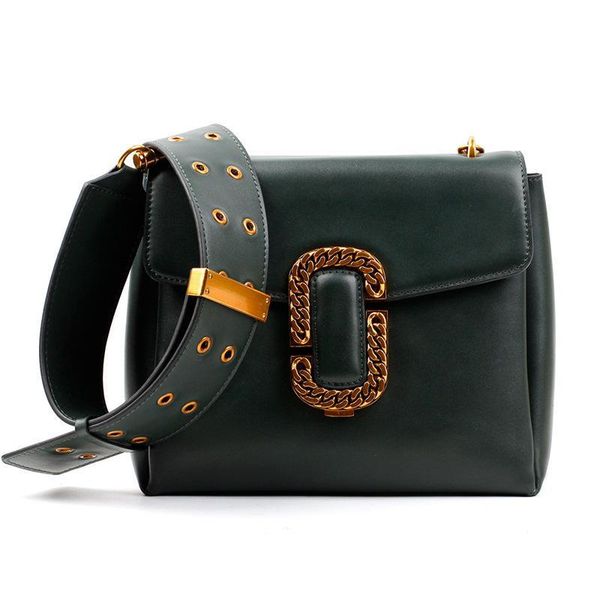 

belle2019 straps width genuine leather messenger small square package
