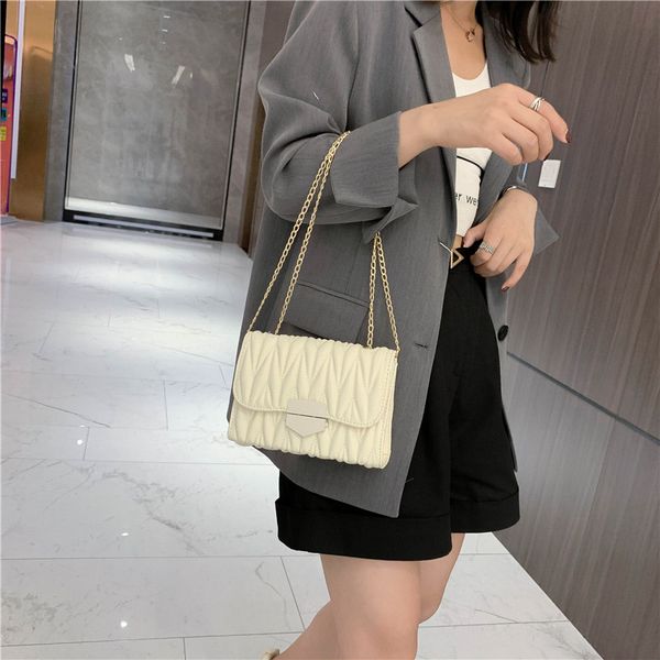 

bags for women 2020 fashion luxury white mini fold leather designer crossbody box bag summer new lock single shoulder coin purse