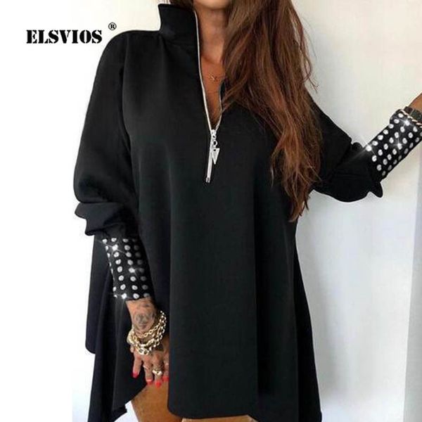 

мода лоскутное мини-платье женщины сексуальные блестки с длинным рукавом свободные вечернее платье женская молния v-образным вырезом весна о, Black;gray