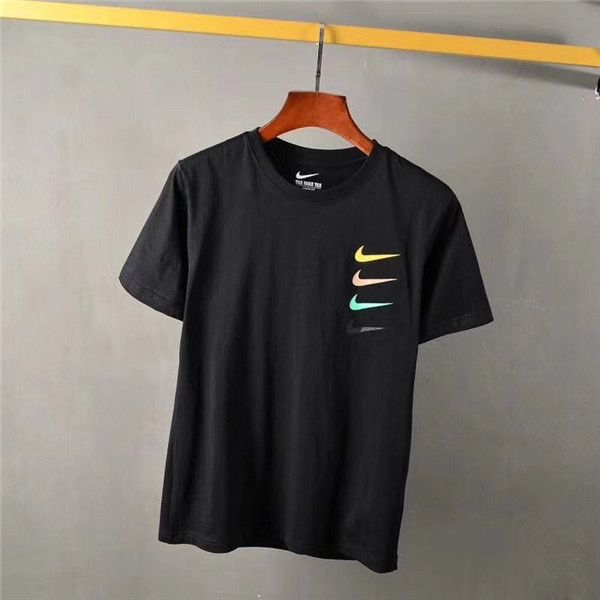 

22020 нового преступление моды футболки подол вышивка ультра тонкие дышащие личности классическая черные и белые двухцветный короткие рукава, Gray