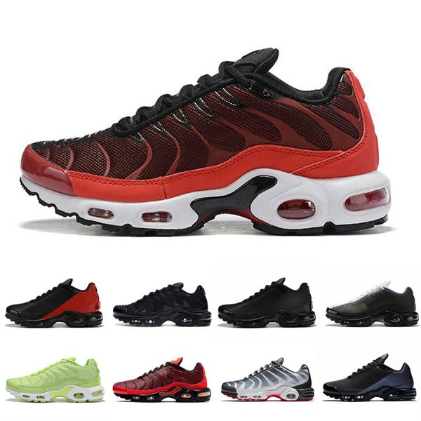 

stock x tn plus se mens running shoes triple black white red 3d glasses hyper blue spray paint mens trainer sports sneakers