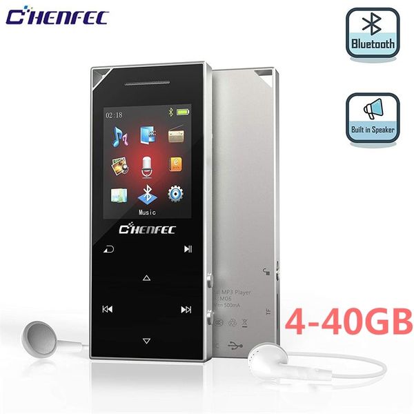 

bluetooth4.1 mp3 player digital music audio player with fm radio/speaker, metal shell touch button expandable sd card up to 128g