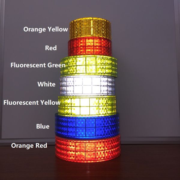 

5cm*50m small square flashing reflective traffic signal pvc tape sewing for garment shoes bag