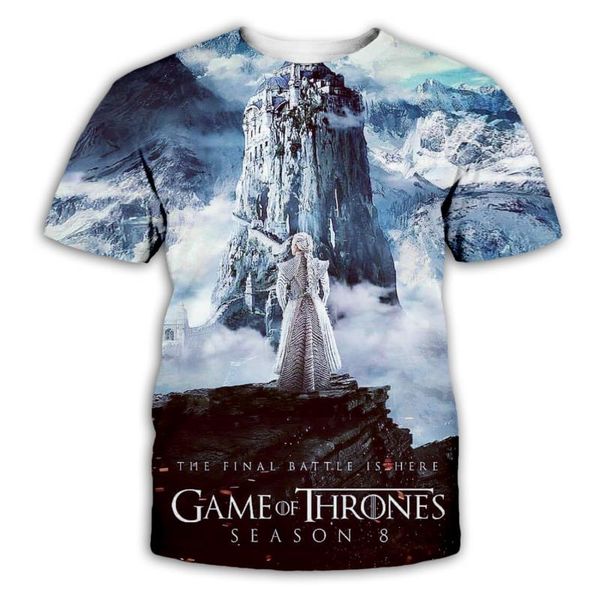 

2020 fashion men s luxury mens designer t shirts t shirt tshirt courage popularity game of rights 3d printer mens clothes clothing tee shirt, White;black