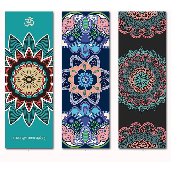 

suede natural rubber yoga mat anti slip sweat absorption 183*66cm*1.5mm yoga pad fitness gym sports exercise pad mats