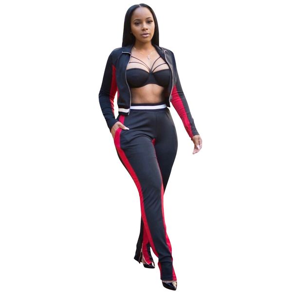 

q5065 tracksuits european and american fashion women's thread zippers, autumn and winter personality leisure suits women, Gray