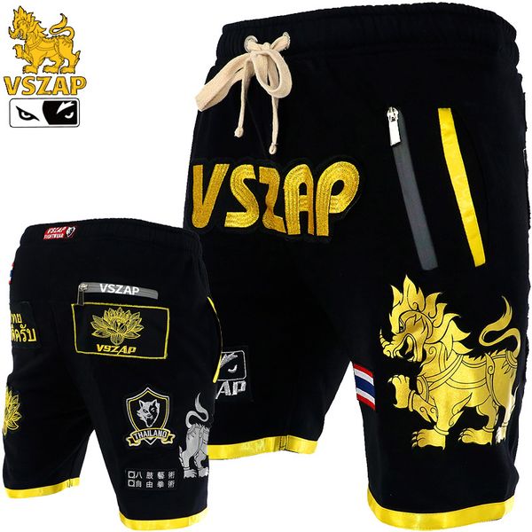 

vszap fighting shorts muay thai fitness sanda martial arts martial arts bjj fight kick boxing for men's stretch sports trunk, Blue