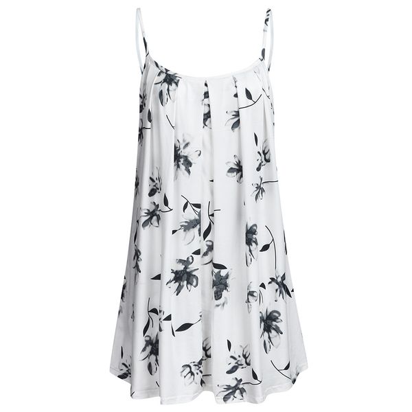 

pregnant women summer clothes sleeveless maternity nusring vest ladies casual polyester floral print breastfeeding tank, White