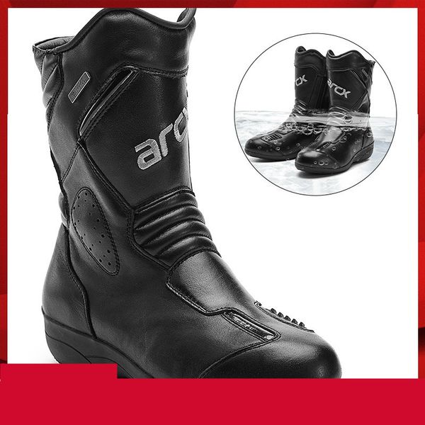 

arcx yaoku riding boots motorcycle shoes waterproof shoes cowhide wear - resistant non - slip boots no.103