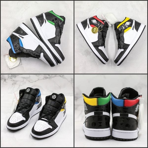 

quai54 середина 2019 уличный баскетбол обувь 1 франция середина 1985 o26 мужские женские красные желтые синие зеленые дизайнерские кроссовки