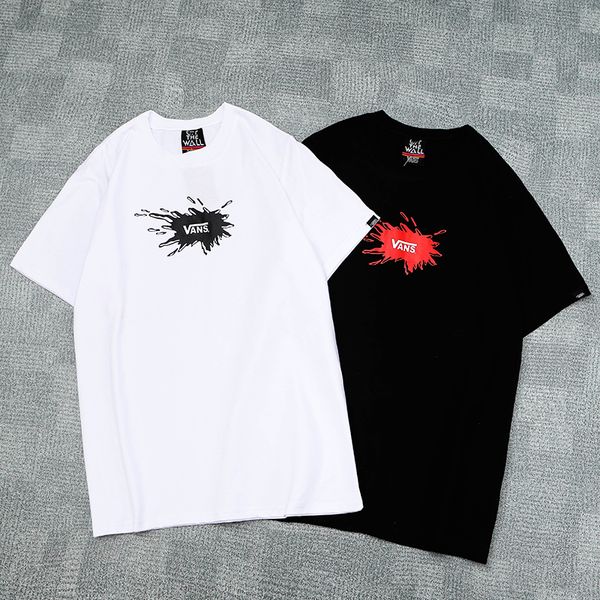 

t-shirt for men women 2019 summer mens t shirts new arrival brand print black white, White;black