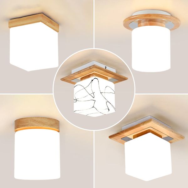 Loft Redondos Modernos Vidrio De De La Estar De Madera LED De Hogar Luz Hierro Decoración Techo Compre Sala Dormitorio De Accesorios Para Lámpara 8wv0ONynmP