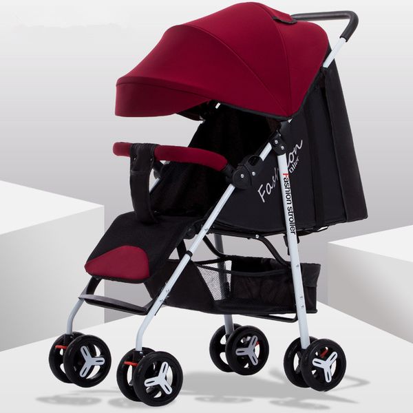 

4.8kg lightweight baby stroller foldable portable four-wheel stroller baby pushchair kinderwagen high landscape strollers