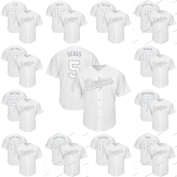 

Clayton Kershaw Kersh 2019 Players Weekend Dodgers Jerseys Kristopher Negron NEGRON JAMES Jt Chargois SHAG Pedro Baez LA MULA Jt Chargois
