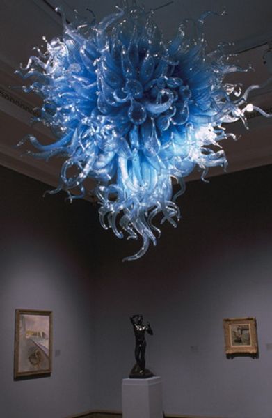 

wholesale hand blown blue glass art chandeliers modern crystal custom decorative blue murano glass chandelier pendant lamps for wedding deco