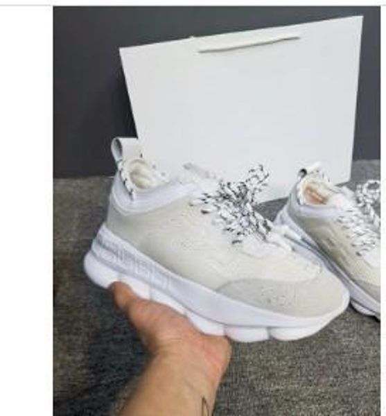 

chain reaction casual designer sneakers sport fashion casual shoes trainer lightweight link-embossed sole with dust bag wl18120802, Black