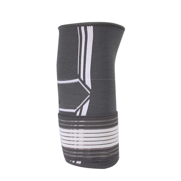

bandage basketball elbow support sprain protection sports fitness pressurized professional recovery wrap adjustable strap, Black;gray