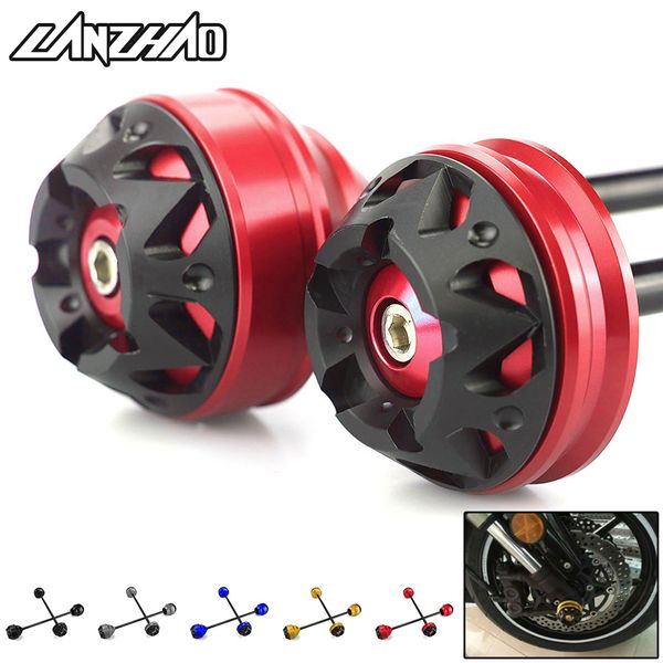 

pair motorcycle front rear wheel fork frame sliders crash pads for yamaha mt09 fz09 2013 2014 2015 2016 2017 2018