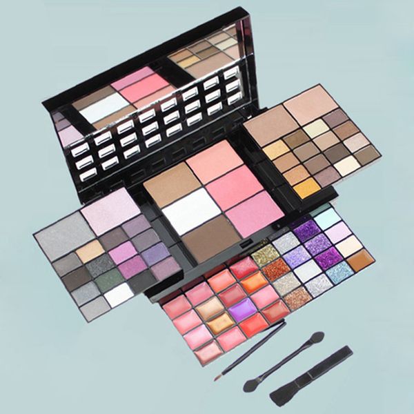 

74 color eyeshadow palette set makeup matte eye shadow concealer makeup palette lip gloss blush with brush mirror