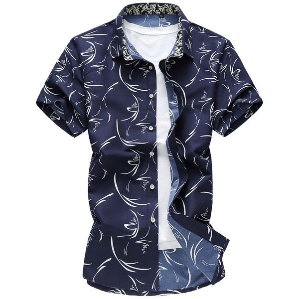 

Summer Shirt New Large Size Men Shirts 6xl 7xl Male Casual Print Short Sleeve Hawaii Shirt Brand Men Wholesale Clothing