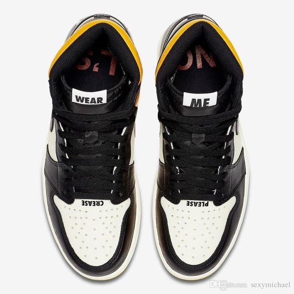 

factory for resale not version 1 black varsity maize basketball shoes mens trainers new genuine tumble leather sneakers with box