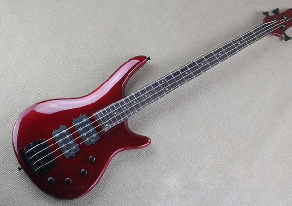 

бас четыре строки один электрический бас-гитара активная линия лак красный, бесплатная доставка