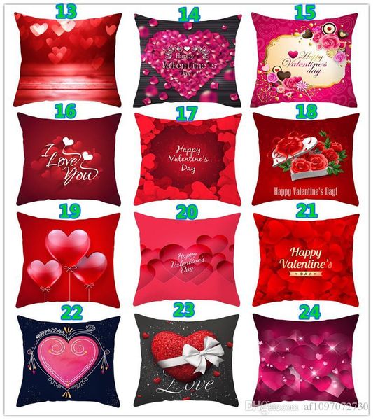 

customize super-soft velvet throw pillow covers 48 designs valentine's day gifts pillowcase love heart digital printing cushion covers