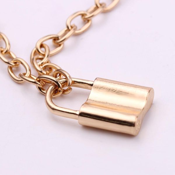 

lock pendant necklace brand women beautiful jewelry friendship gifts long chain necklace new stainless steel necklaces, Silver