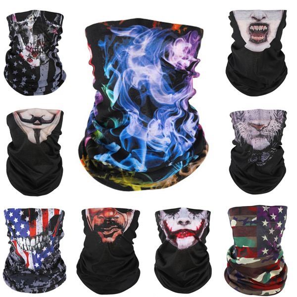 

hhfjz women magic mask magic mask sun protection camouflage spots szalik komin face skull scarf men skull scarf bandanas windproof#404, Blue;black